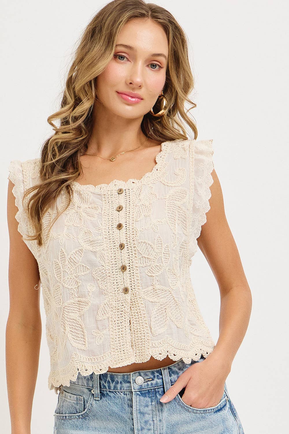 Desert Lace Crochet Top