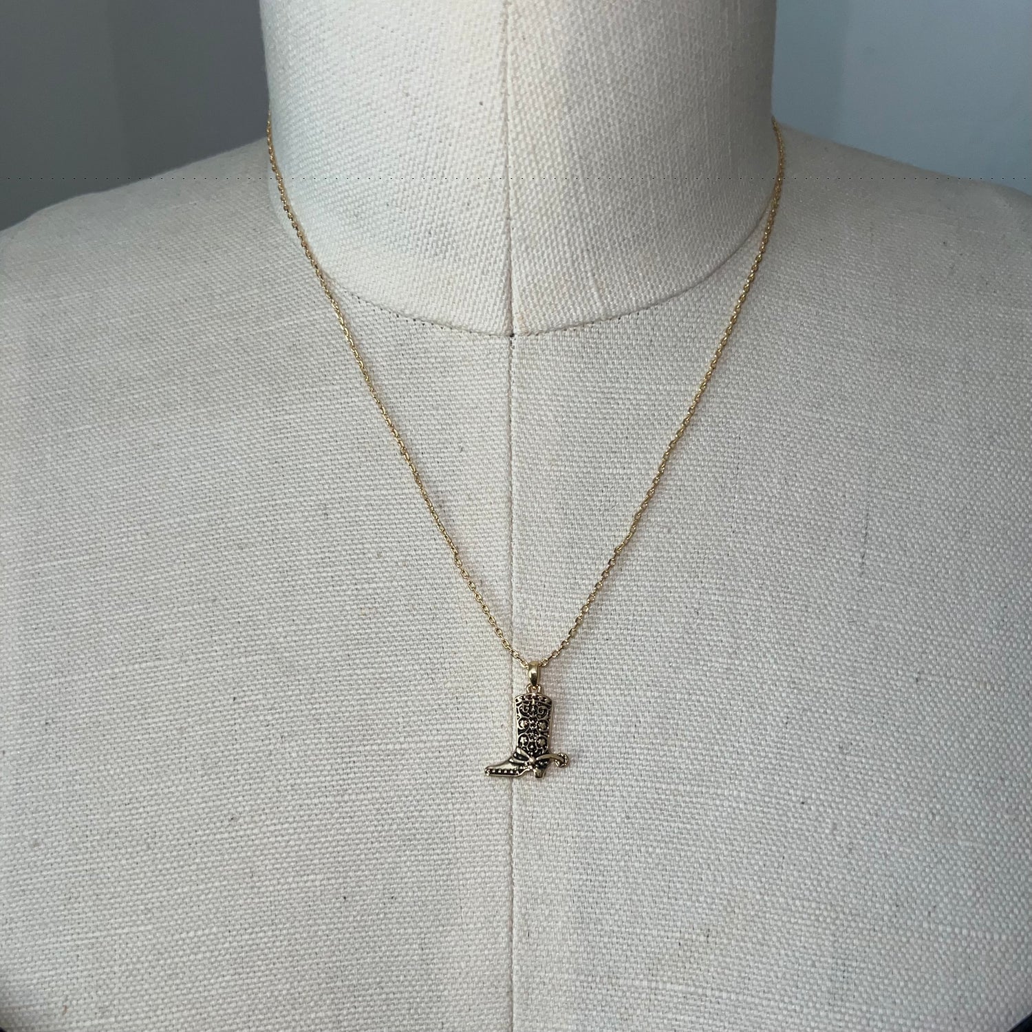 Boot Pendant Necklace