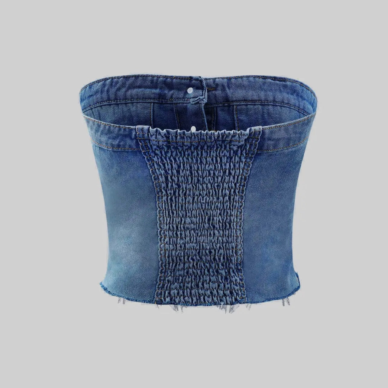 Denim Strapless Top