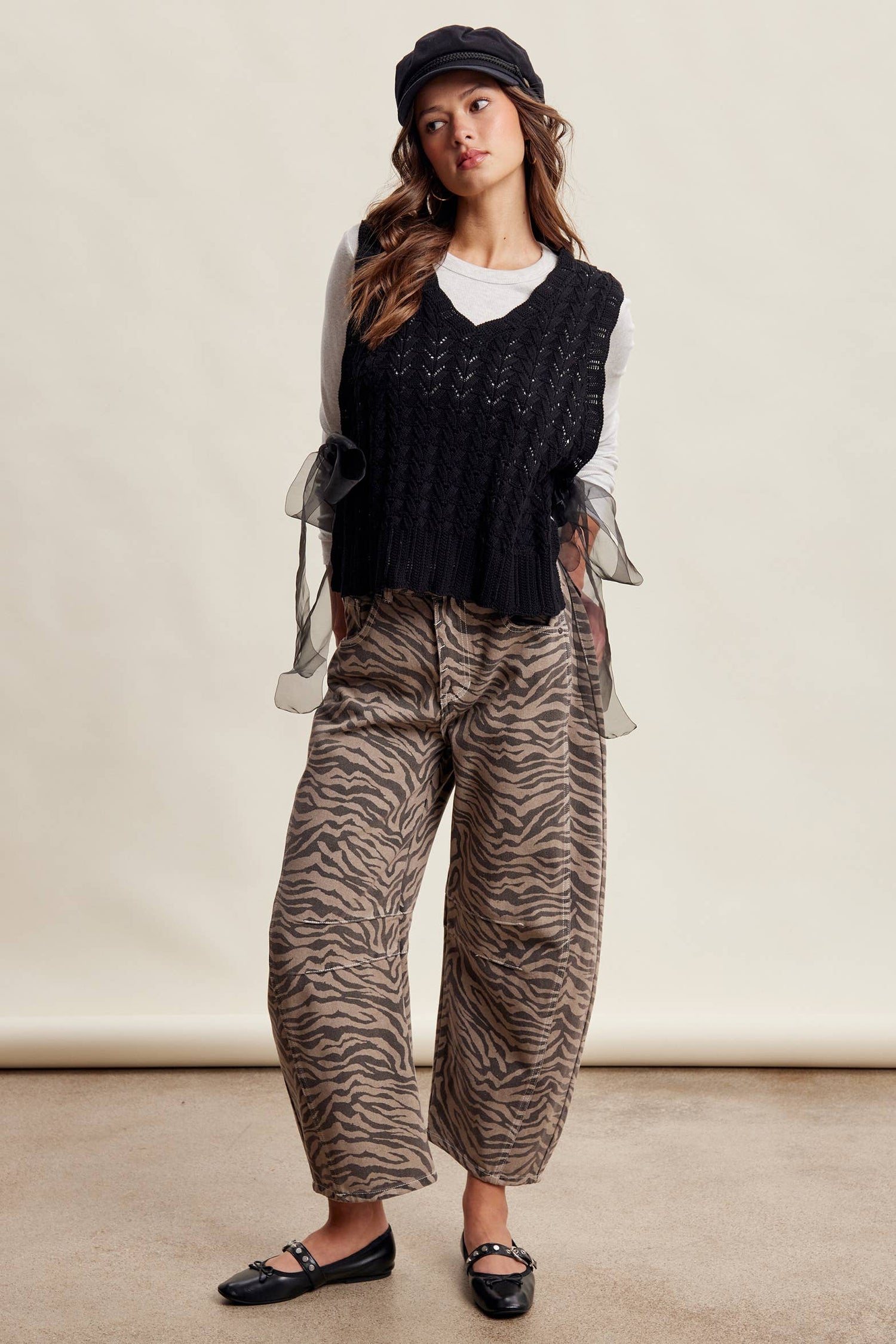 Zebra Barrel Jeans