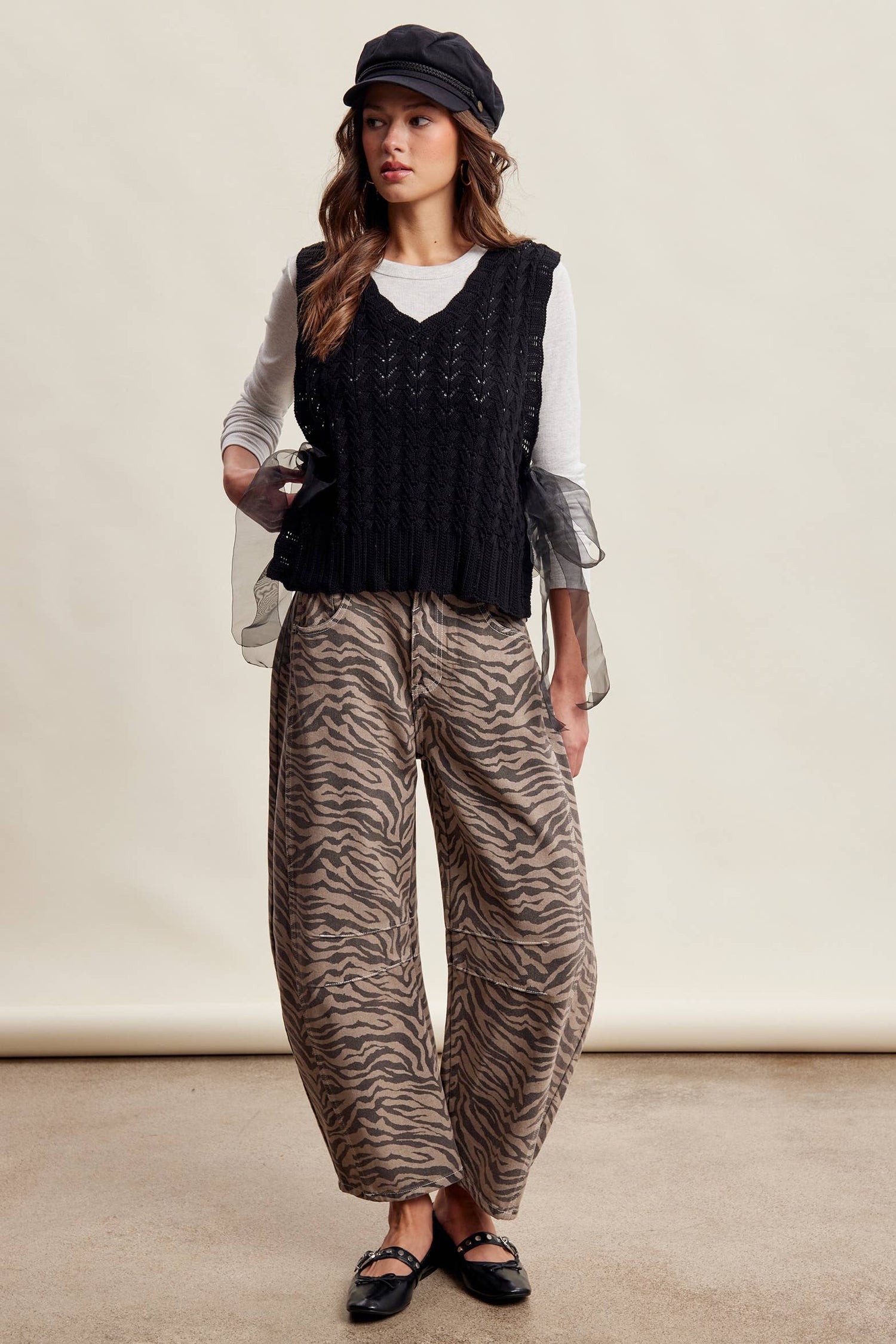 Zebra Barrel Jeans