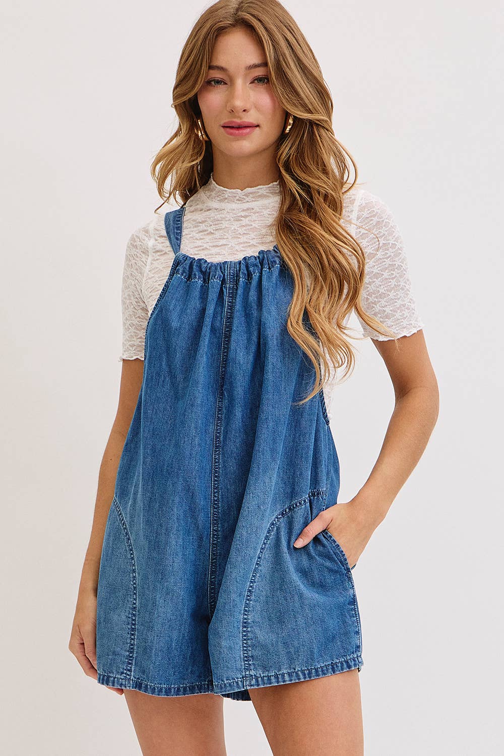 Denim Romper
