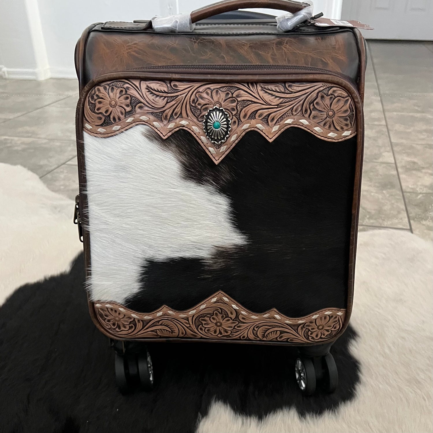 Carry On Cowhide Luggage