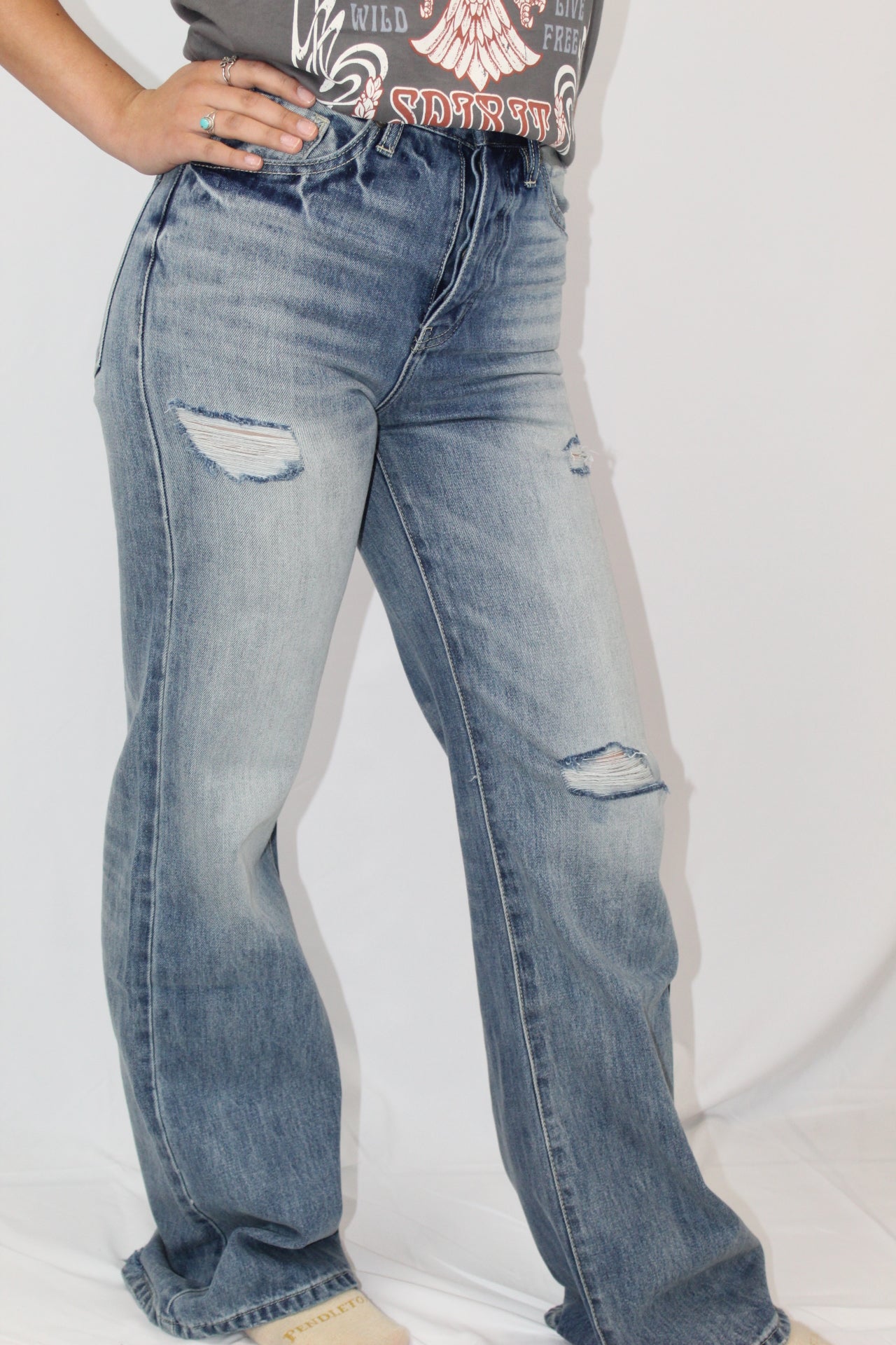 High Rise 90's Flare Jeans