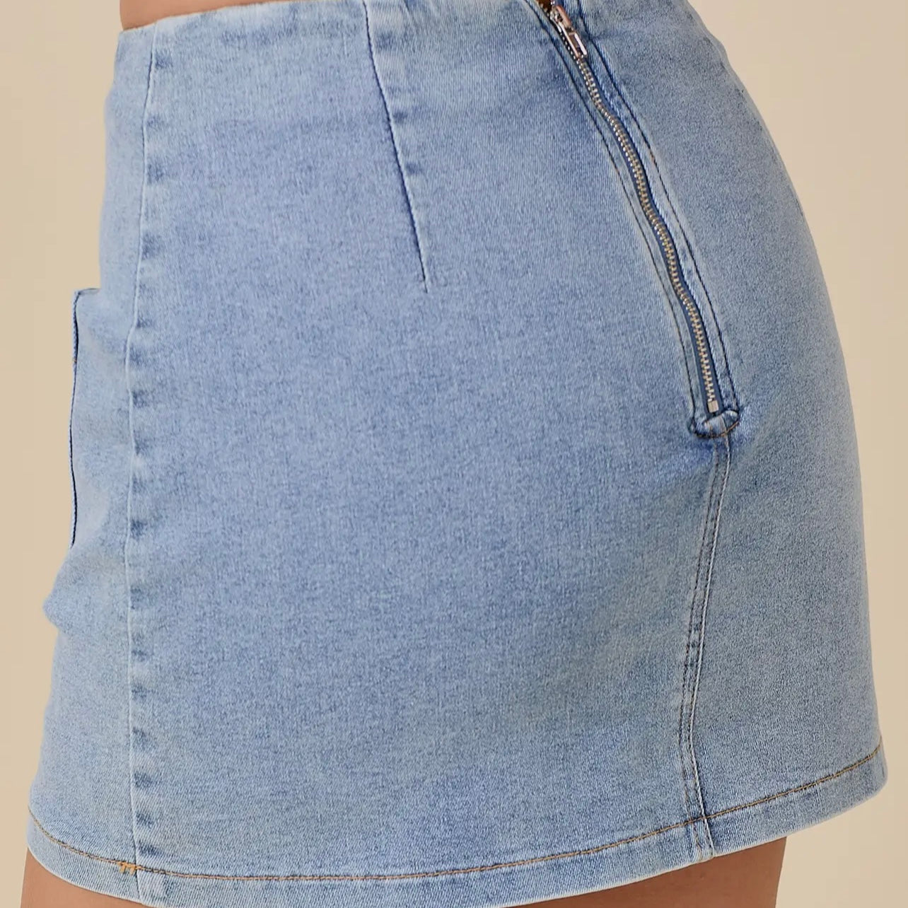 Bow Denim Skort