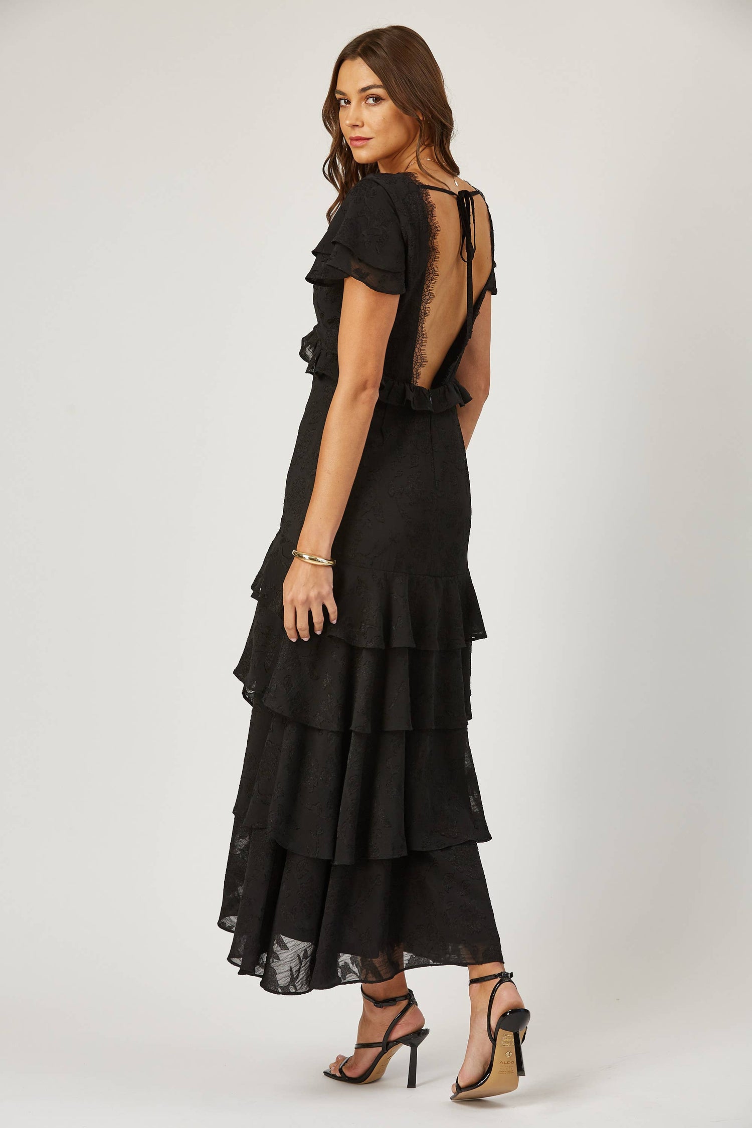 Aubrey tiered burnout maxi dress