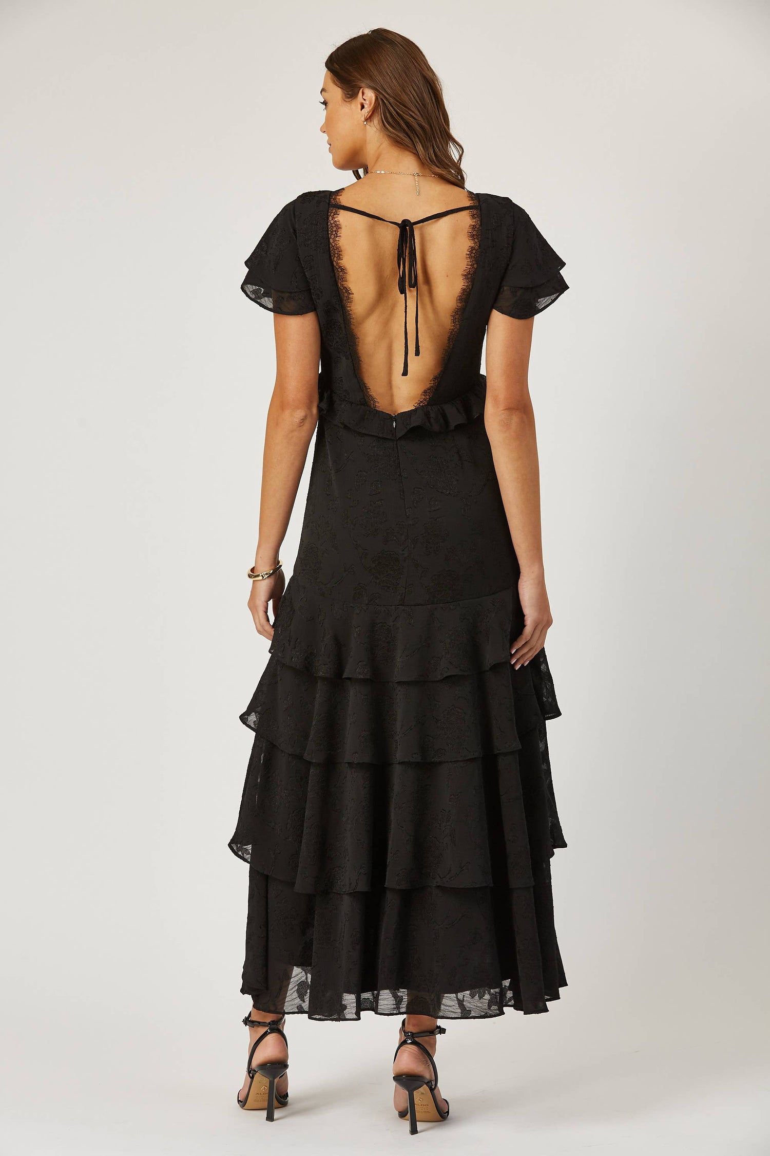 Aubrey tiered burnout maxi dress