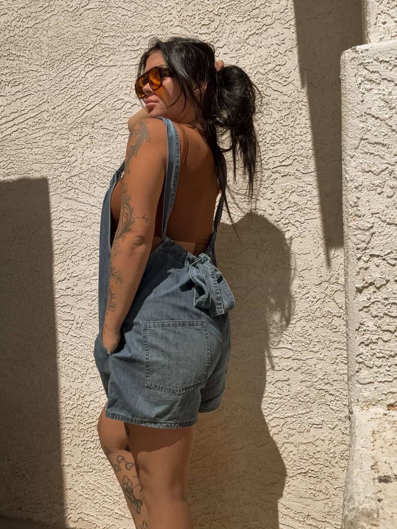 Denim Romper