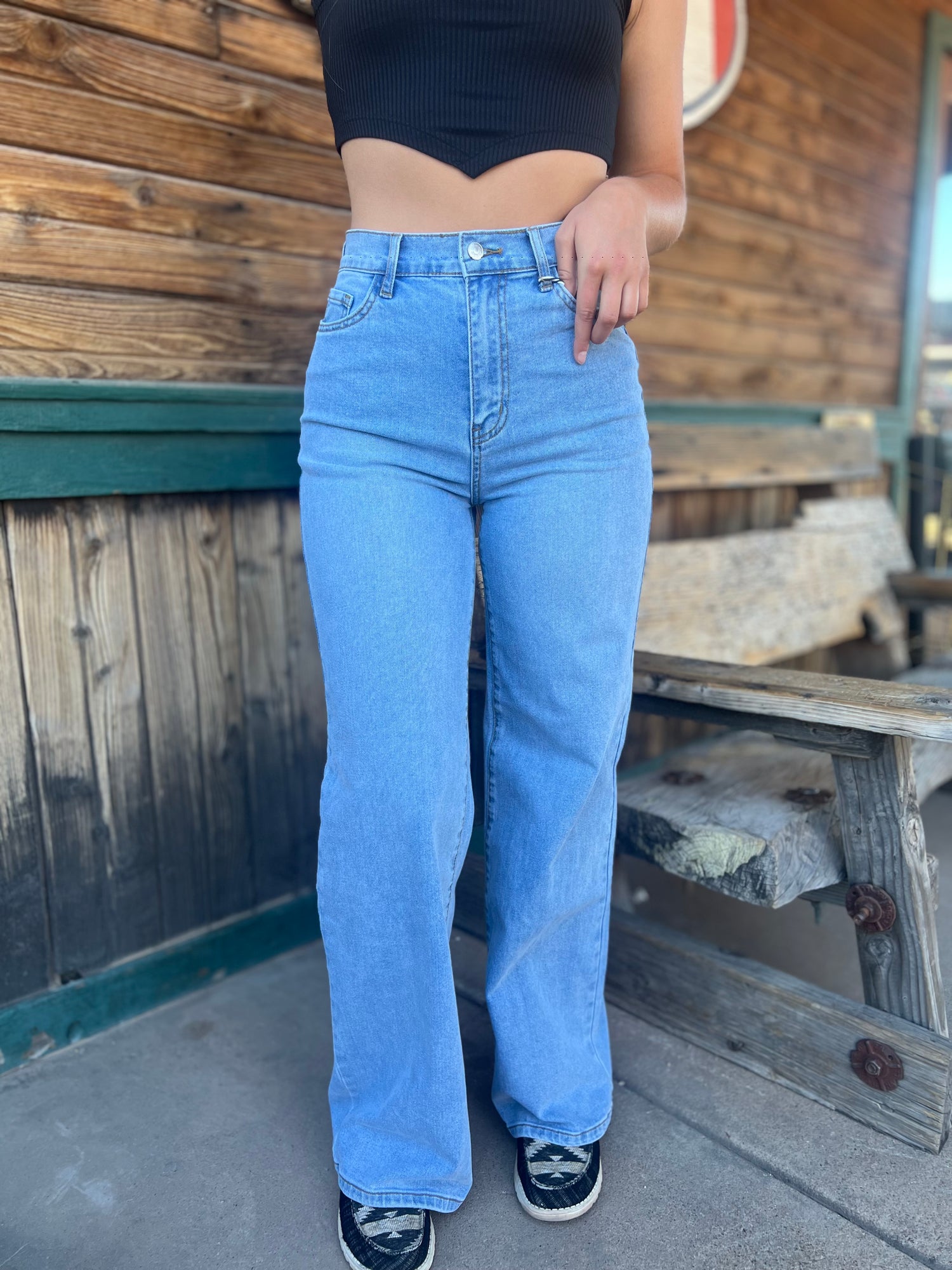 Light Wash Wide Leg