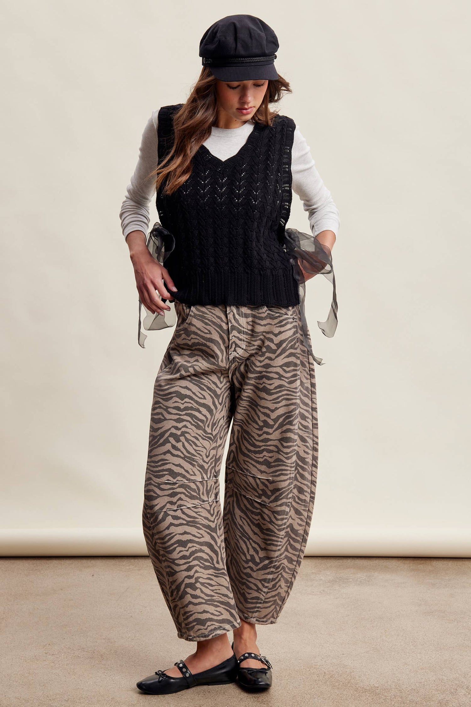Zebra Barrel Jeans