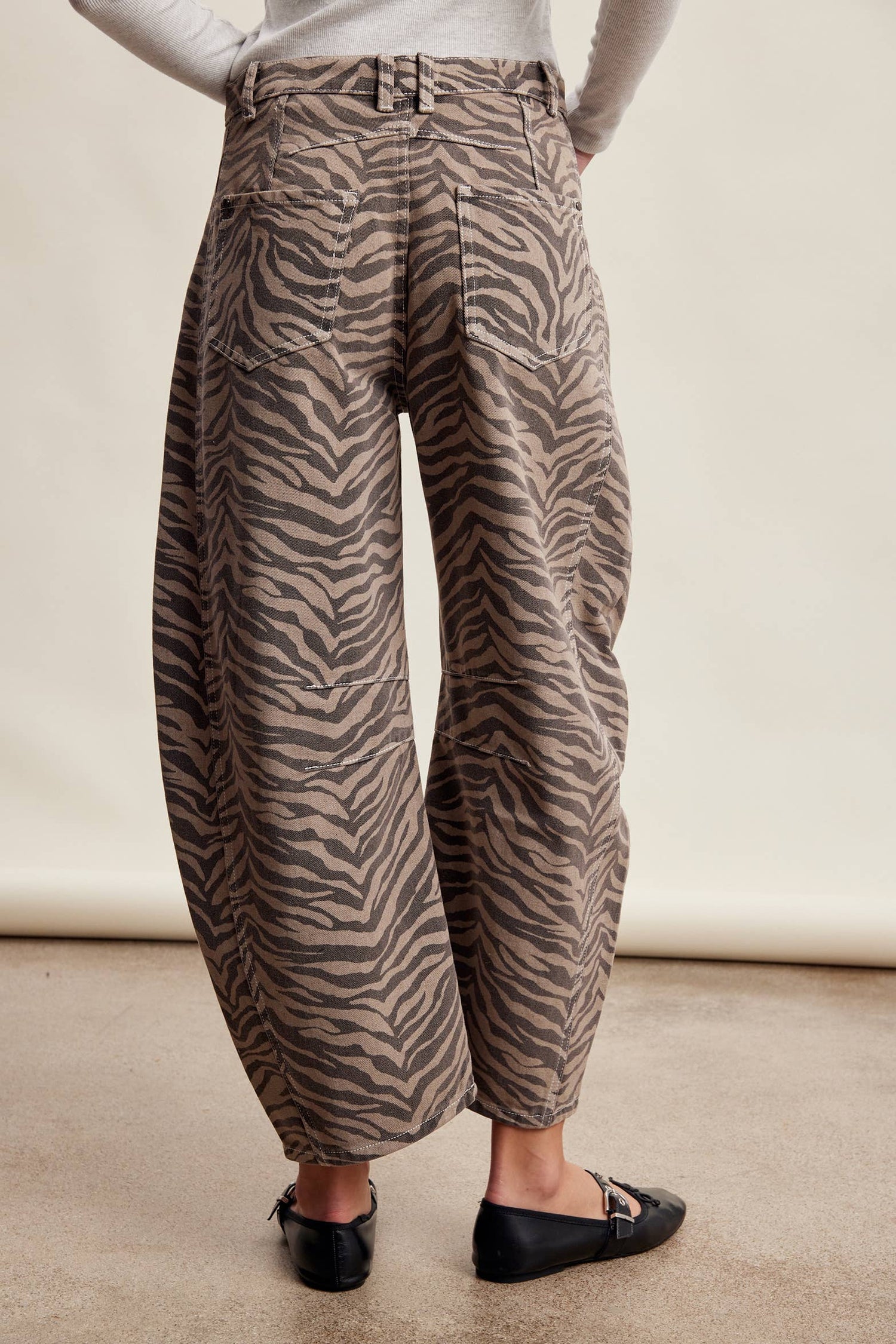 Zebra Barrel Jeans
