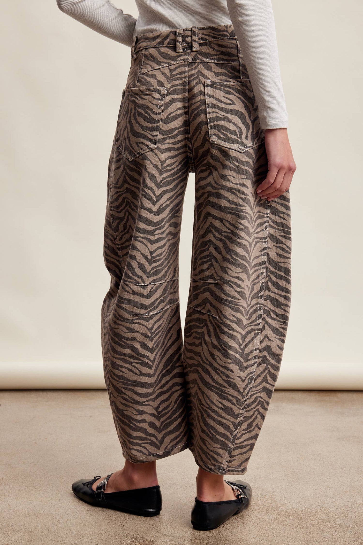 Zebra Barrel Jeans