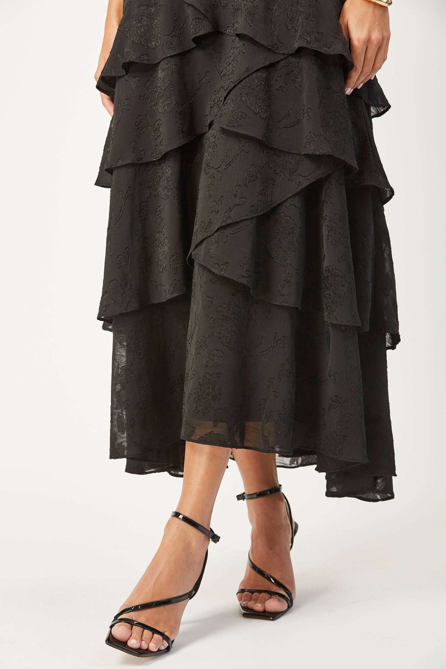 Aubrey tiered burnout maxi dress